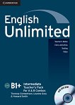English Unlimited - Intermediate (B1 - B2): Книга за учителя по английски език + DVD-ROM - учебна тетрадка
