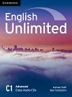 English Unlimited - ниво Advanced (C1): 3 CD с аудиоматериали по английски език - учебна тетрадка
