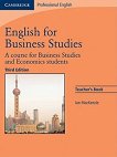 English for Business Studies Third Edition: Teacher's Book - Ian Mackenzie - 