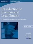 Introduction to International Legal English: Teacher's Book - Amy Krois-Lindner, Matt Firth - 