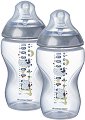 Бебешки шишета за хранене - Closer to Nature: Easi Vent 340 ml - Комплект от 2 броя със силиконов биберон за бебета над 3 месеца - 