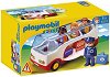 Летищен автобус - Детски конструктор от серията "Playmobil: 1.2.3" - 