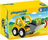 Детски конструктор - Playmobil Мини багер - От серията "1.2.3" - 