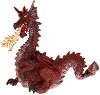 Червен дракон с пламък - Фигура от серията "Герои от приказки и легенди" - 