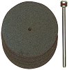 Комплект корундови дискове за рязане ∅ 38 х 0.7 mm - 5 броя - Комплект с шпиндел - 
