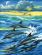 Нарисувай картина Sequin Art - Делфини - Творчески комплект - продукт