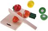 Дъска за рязане с плодове и зеленчуци - Дървена играчка - 