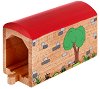 Железопътен тунел - Дървена играчка - 