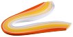 Квилинг ленти - бяло, жълто и оранжево - Комплект от 200 броя с плътност 90 g/m<sup>2</sup> - 