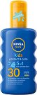 Nivea Sun Kids Protect & Care Coloured Spray - Цветен слънцезащитен спрей за деца от серията Sun - 