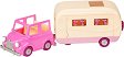 Автомобил с каравана Battat - От серията Lil Woodzeez - играчка