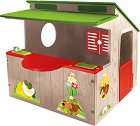 Детска сглобяема къща за игра с кухня Mochtoys - Размери 118 / 120 / 139 cm - 