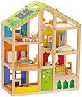 Обзаведена къща за кукли - Сезони - Дървена играчка - 