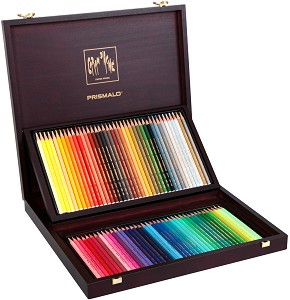 Акварелни моливи в дървена кутия Caran d'Ache - 80 цвята от серията Artist - 