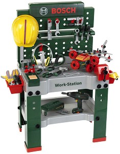 Детска работилница с инструменти - Work-Station - Играчка от серията "Bosch-mini" - 