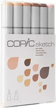 Двувърхи маркери Copic Skin Tones - 6 цвята от серията Ciao - 