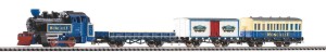 Влак с парен локомотив и три вагона - Circus "Roncalli" - Стартов комплект с релси и дистанционно управление - 