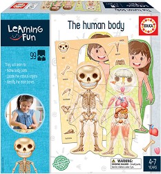 Човешкото тяло - 4 образователни пъзела, 99 части, от серията Learning is Fun - пъзел