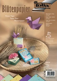 Цветна ръчна хартия Folia Bringmann - 5 листа, 23 x 33 cm, 120 g/m<sup>2</sup> -