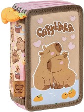 Несесер с ученически пособия Derform - С 3 отделения от серията Capybara - несесер