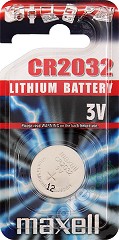 Бутонна батерия CR2032 - Литиева 3V - 1 брой - 