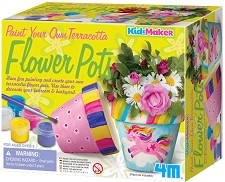 Оцвети сама саксии - 4M - Творчески комплект от серията Kidz Maker - творчески комплект