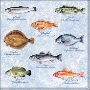 Салфетки за декупаж Ambiente - Риби