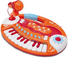 Електронен синтезатор с 18 клавиша и микрофон Bontempi - играчка