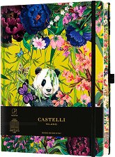 Луксозен тефтер с ластик Castelli Panda - 