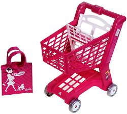 Детска пазарска количка и чантичка Klein - Barbie - играчка