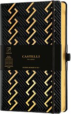 Луксозен тефтер с ластик Castelli Roman Gold - 