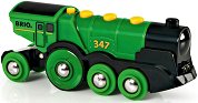 Детски зелен локомотив Brio - играчка