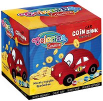 Декорирай сам касичка Colorino Kids - Кола - играчка