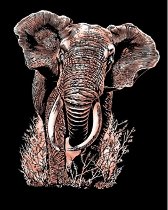Създай сам медна гравюра Sequin Art - Слон - 