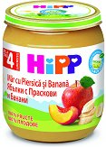 Био пюре от ябълки с праскови и банани HiPP - продукт
