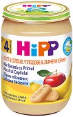 Био пълнозърнеста млечна каша с ябълки, банани и бисквити HiPP - продукт