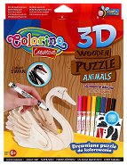 Лебед - От серията "3D дървени пъзели за оцветяване" - пъзел