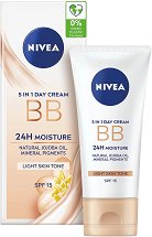 Nivea 24H Moisture 5 in 1 BB Day Cream - SPF 20 - червило