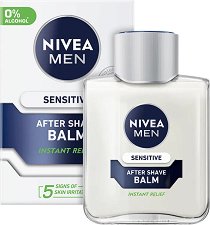 Nivea Men Sensitive After Shave Balm - Балсам за след бръснене за чувствителна кожа от серията "Sensitive" - крем