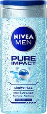 Nivea Men Pure Impact Shower Gel - душ гел