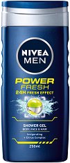 Nivea Men Power Fresh Shower Gel - душ гел