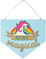 Флагче - поздравителна картичка Stay magical - 