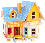 Къща в облаците - 3D пъзел за оцветяване от дърво - пъзел