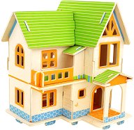 Европейска къща - 3D пъзел за оцветяване от дърво - пъзел
