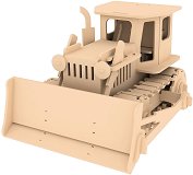 Булдозер - 3D пъзел от дърво с дистанционно управление - пъзел