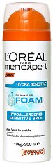 L'Oreal Men Expert Hydra Sensitive Shaving Foam - мокри кърпички