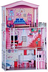 Обзаведена къща за кукли с асансьор - играчка