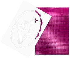Двуцветен лист EVA пяна - Розов и лилав металик
