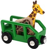 Вагонче с жираф Brio - играчка