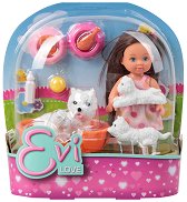 Кукла Еви Лав с кученца - Simba - играчка